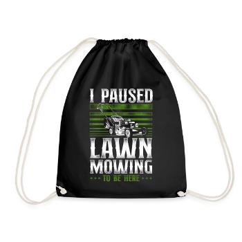 Lawn Mower Mowing Dad Father - Turnbeutel - Schwarz - Vorne