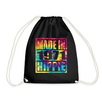 Hippie Birthday 1971 - Turnbeutel - Schwarz - Vorne