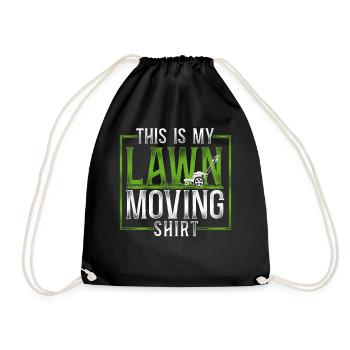 Lawn Mower Mowing Dad Father - Drawstring Bag - black - Front