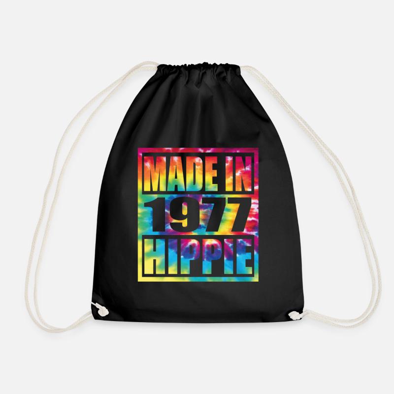 Hippie Birthday 1977 - Turnbeutel - Schwarz