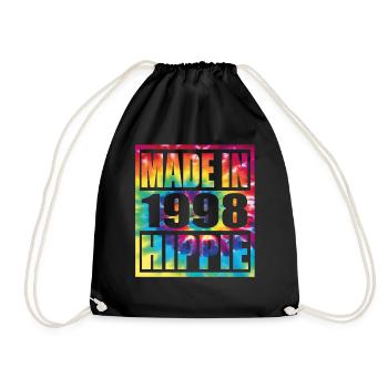Hippie Birthday 1998 - Drawstring Bag - black - Front