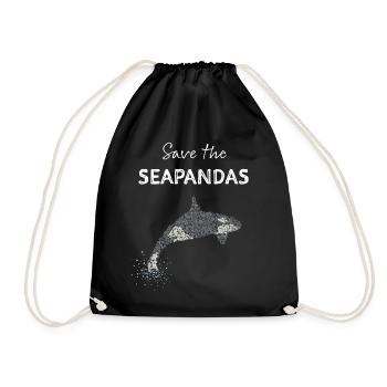 Orka Killer Whale Killer Whale Killer Whale - Drawstring Bag - black - Front