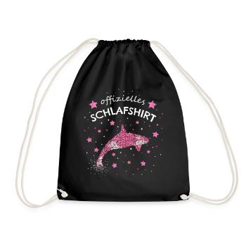 Offizielles Schlafshirt Orka Killerwal - Turnbeutel - Schwarz - Vorne