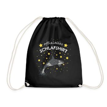 Offizielles Schlafshirt Orka Killerwal - Turnbeutel - Schwarz - Vorne