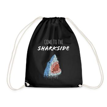 Great White Shark Shark Whales Shark - Drawstring Bag - black - Front