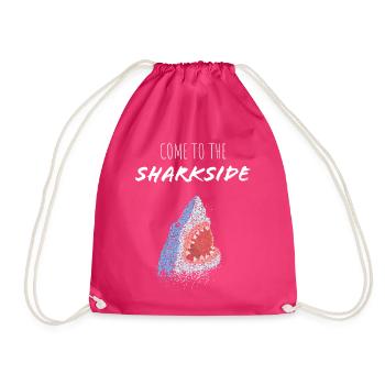 Grosser Weisser Hai Haifisch Wale Shark - Turnbeutel - Fuchsia - Vorne
