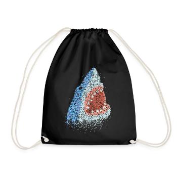 Great White Sharks Shark Lovers - Drawstring Bag - black - Front