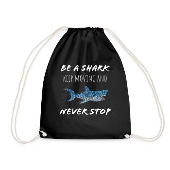 Soyez un requin Grands requins blancs - Sac de sport léger - noir - Devant