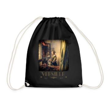 Jan vermeer Briefleserin Gemälde Coole Kunst - Turnbeutel - Schwarz - Vorne