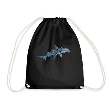 Hammerhead Shark Sharks Whales Shark Ocean - Drawstring Bag - black - Front