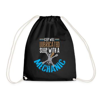 Mechanic Profession Automotive Mechanic Car Funny Saying - Drawstring Bag - black - Front