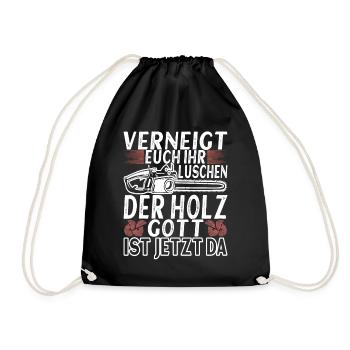 Holzfäller Förster - Turnbeutel - Schwarz - Vorne