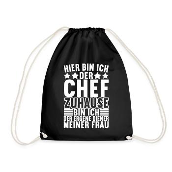 Abteilungsleiter Chef - Turnbeutel - Schwarz - Vorne