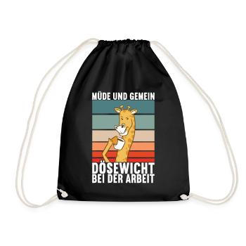 Lustige Sprüche Witzige Sprüche - Turnbeutel - Schwarz - Vorne