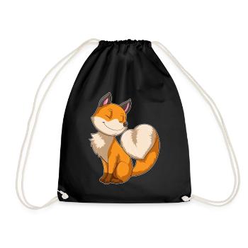 Fuchs Herz - Turnbeutel - Schwarz - Vorne