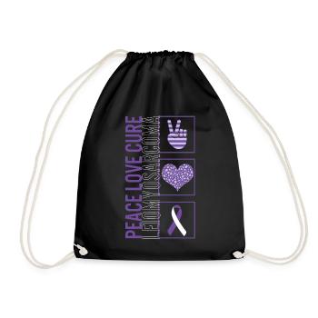 Peace Love Cure Leiomyosarcoma T Shirt - Sac de sport léger - noir - Devant