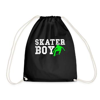 skater boy - Turnbeutel - Schwarz - Vorne