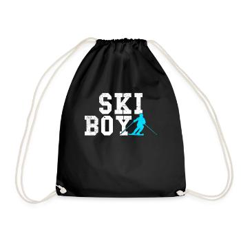 ski boy - Turnbeutel - Schwarz - Vorne