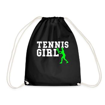 Fille de tennis - Sac de sport léger - noir - Devant