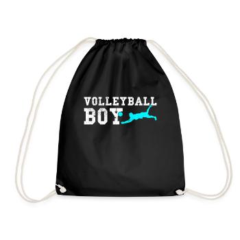 Volleyball boy - Turnbeutel - Schwarz - Vorne