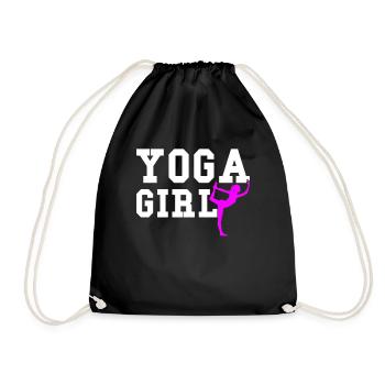 Fille de yoga - Sac de sport léger - noir - Devant