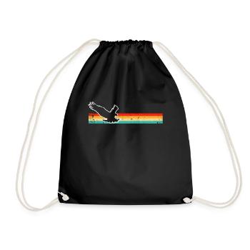 Adler Retro - Turnbeutel - Schwarz - Vorne