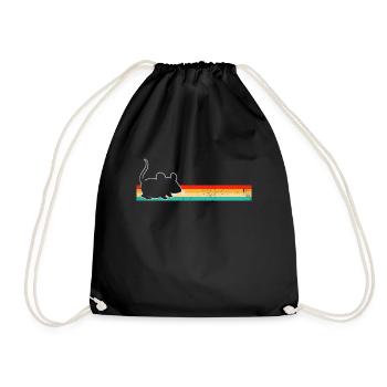 Souris Rétro - Sac de sport léger - noir - Devant