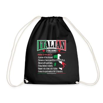 Dictionnaire italien Italie amateurs - Sac de sport léger - noir - Devant