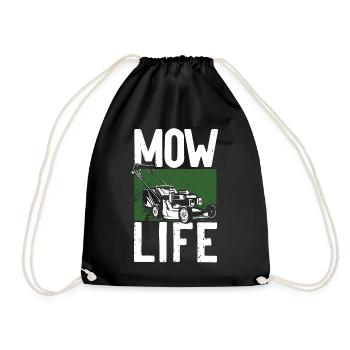 Lawn Mower Mowing Dad Father - Turnbeutel - Schwarz - Vorne