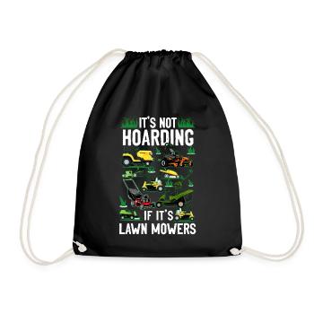 Lawn Mower Mowing Dad Father - Turnbeutel - Schwarz - Vorne