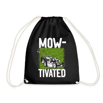 Lawn Mower Mowing Dad Father - Turnbeutel - Schwarz - Vorne