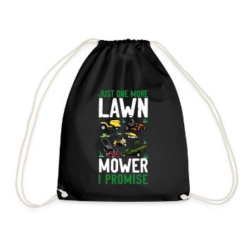 Lawn Mower Mowing Dad Father - Turnbeutel - Schwarz - Vorne