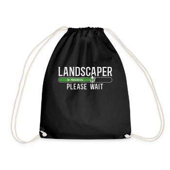 Landscaper Landscaping Landscape - Drawstring Bag - black - Front