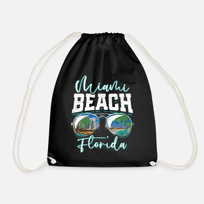Miami Beach Florida - Turnbeutel - Schwarz