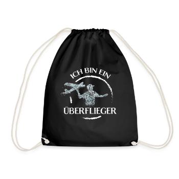 Ferngesteuertes Flugzeug Modellflug - Turnbeutel - Schwarz - Vorne