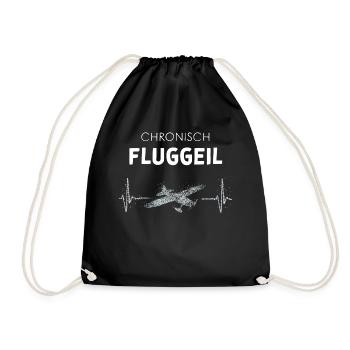 Modellflugzeuge Modellfliegen Modellflug - Turnbeutel - Schwarz - Vorne