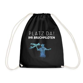 Modellflugzeuge Modellflug Modellfliegen - Turnbeutel - Schwarz - Vorne