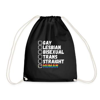 LGBTQ Pride Rainbow nous sommes tous des gens - Sac de sport léger - noir - Devant