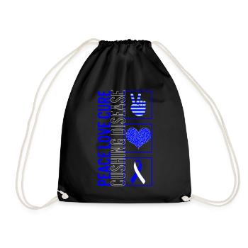 Peace Love Cure Cushing Disease T Shirt - Sac de sport léger - noir - Devant