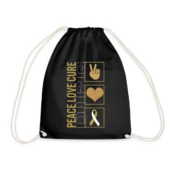 Peace Love Cure DIPG T Shirt - Sac de sport léger - noir - Devant