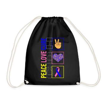 Peace Love Cure CDH T Shirt - Sac de sport léger - noir - Devant