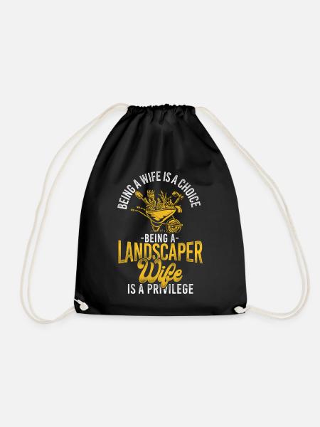 Landscaper Landscaping Landscape - Drawstring Bag - black