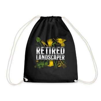 Landscaper Landscaping Landscape - Drawstring Bag - black - Front