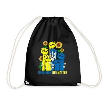 Ukrainian Life Matter Ukraine Fleurs - Sac de sport léger - noir - Devant