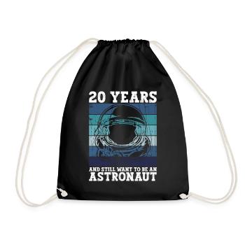 20e anniversaire Astronaute 20 ans d’espace - Sac de sport léger - noir - Devant