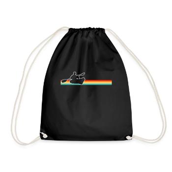 Canoeing Retro - Drawstring Bag - black - Front