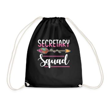 secretary - Drawstring Bag - black - Front