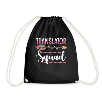 groupe de traducteurs - Sac de sport léger - noir - Devant