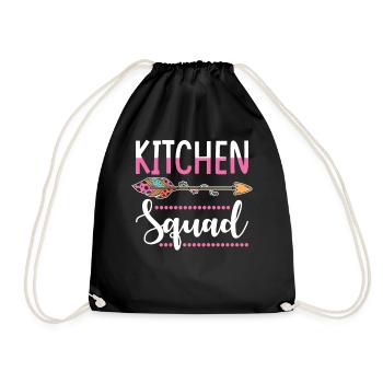 Kitchen worker group - Drawstring Bag - black - Front