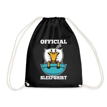 Official sleepshirt Giraffe - Turnbeutel - Schwarz - Vorne